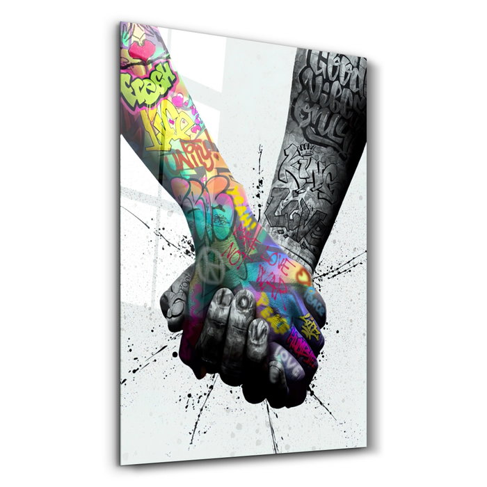 Wallity OGLS-8079 Pintura Decorativa de Vidrio Templado Multicolor 46 x 72 cm